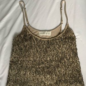 Abercrombie & Fitch Sequin Crop Top